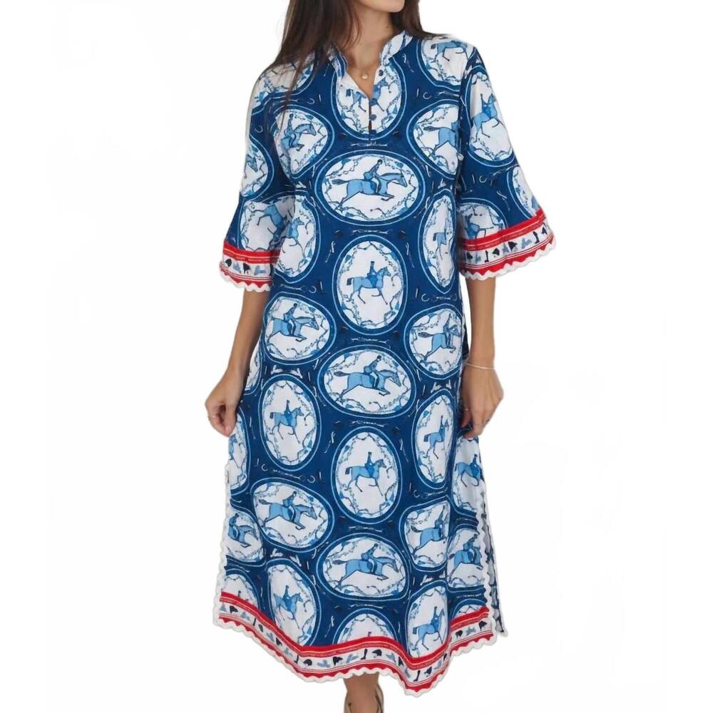 NEW ISLAPAYAL como midi dress in cheval navy